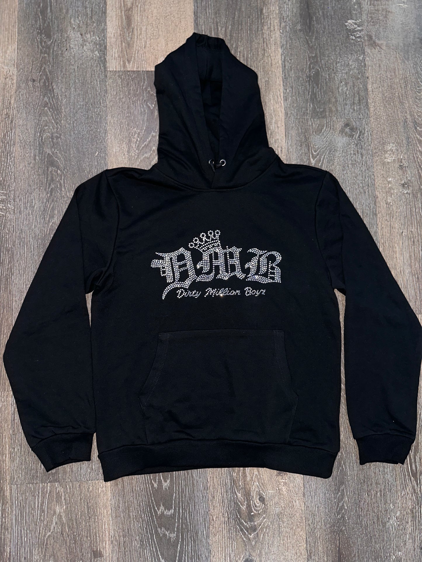 BLACK DMB RHINESTONE HOODIE