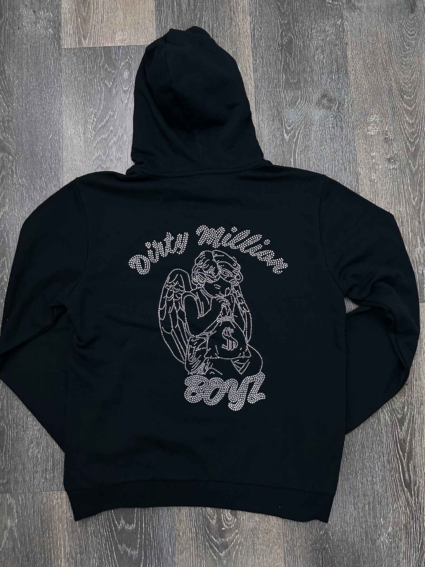 BLACK DMB RHINESTONE HOODIE