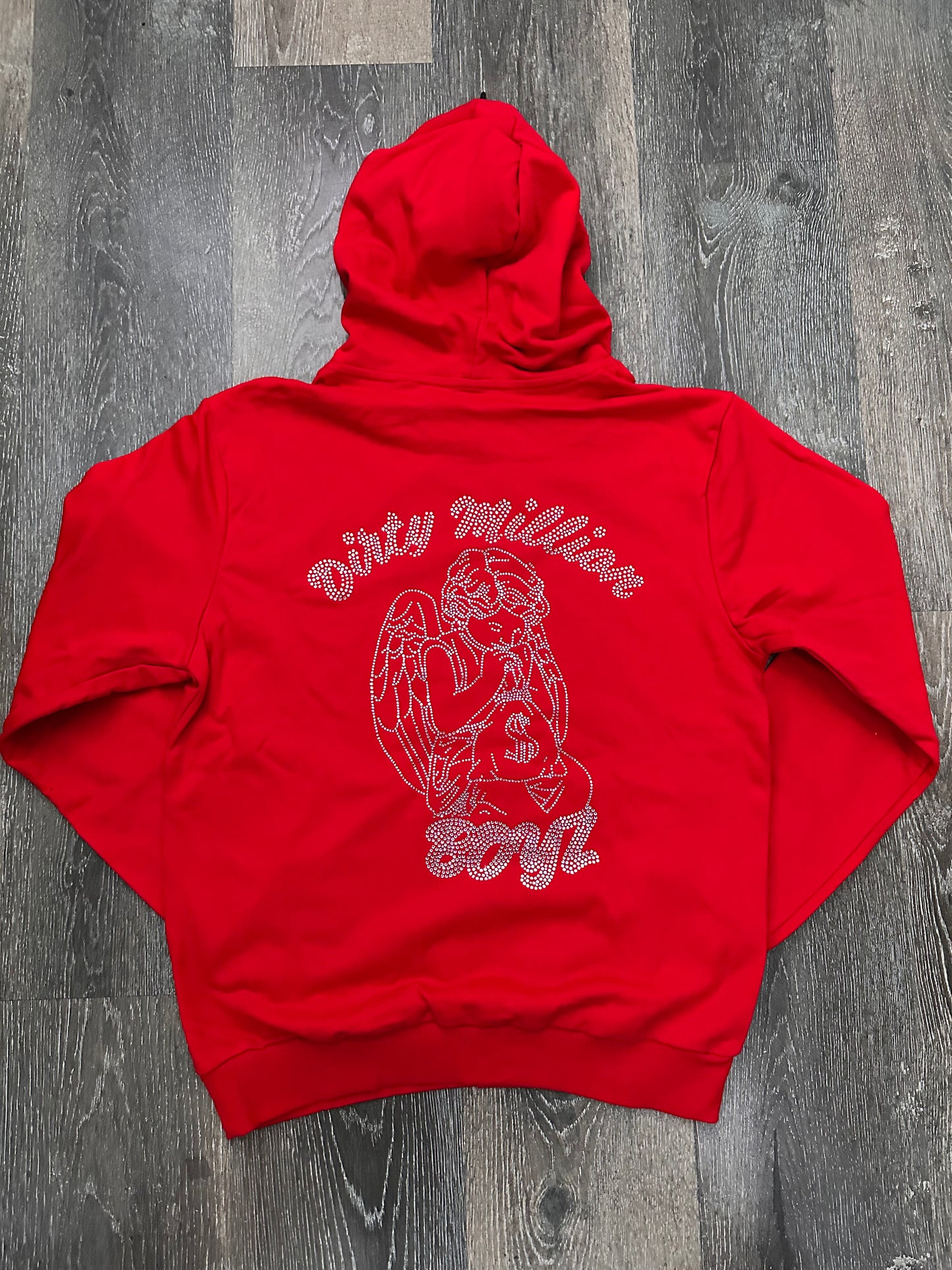 RED DMB RHINESTONE HOODIE